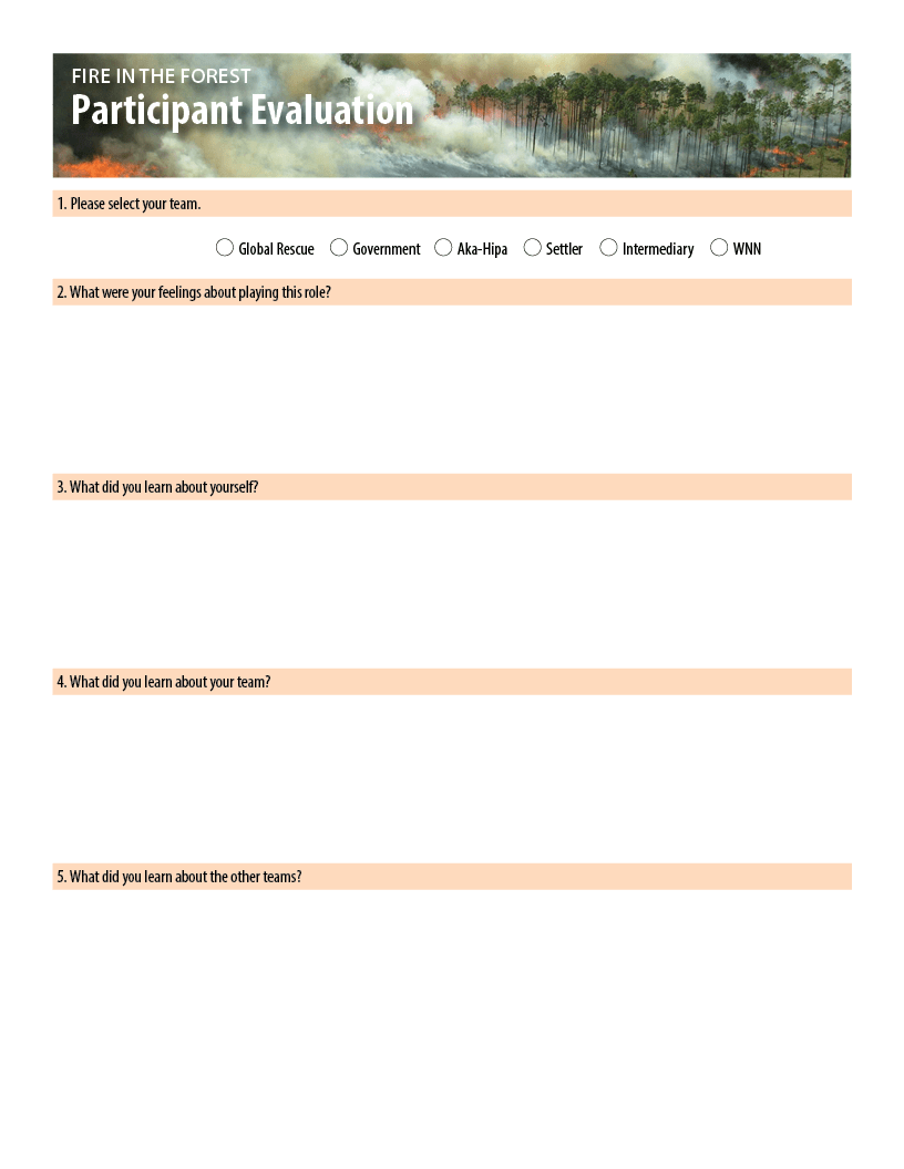 Evaluation Form